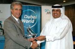 Uruguay President, HE Tabar&eacute; V&aacute;zquez, with Mr. Jamal Majid Bin Thaniah, Vice Chairman of Dubai World and Group CEO, Ports and Free Zone World, during the president's visit to Jebel Ali p