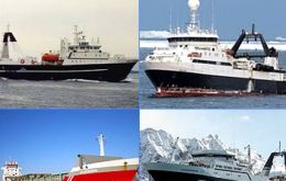 The four vessels granted licenses to trawl krill.