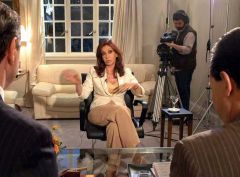 Cristina Kirchner during her last inteview before Sunday elections