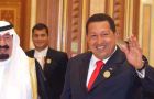 King Abdalá bin Abdelaziz with Pte. Chavez , behind (left) Ecuador Pte. Correa and Iran Pte. Ahmadinejad