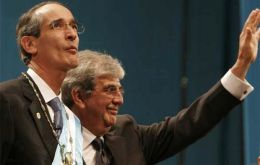 Pte. Álvaro Colom  and Vice-president Rafael Espada