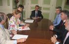 Spanish minister Elena Espinosa in Uruguay<br>Photo MAPA