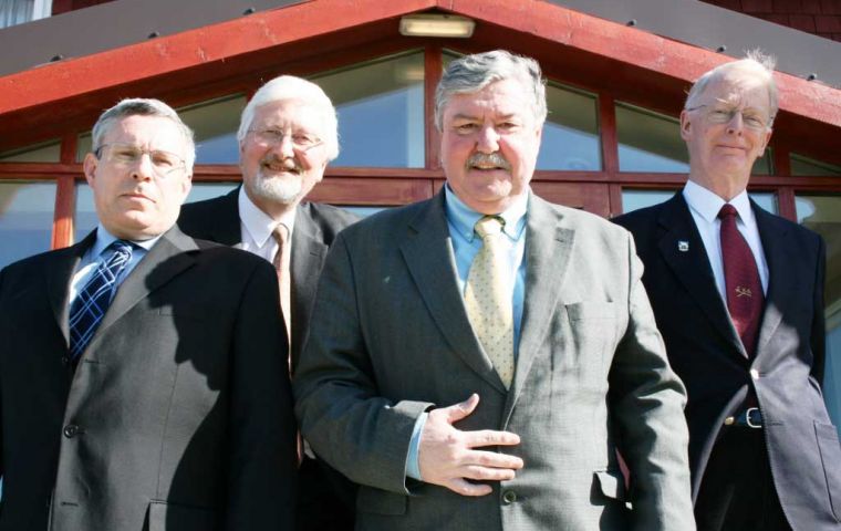 LR: Members of Parliament: Mr Paul Holmes, Lord Jones of Cheltenham, Mr Jeff Ennis, Lord McColl of Dulwich CBE