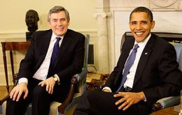 PM Brown and candidate Barack Obama