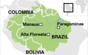 The Amazon covers 6.6m sq km in total