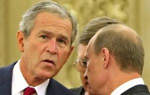 Both presidents Bush and Putin during his meeting in China spoke about the new conflict