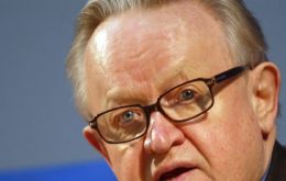 Former Finnish president Martti Ahtisaari