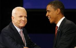  Republican  Senator John McCain  and Democratic  Senator Barak Obama
