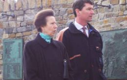 Princess Anne and her husband visit to the Liberation Monument during her last trip. Picture: J Courtney/PN