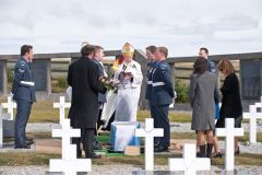 The burial ceremony was conducted by Monsignor Michael McPartland.