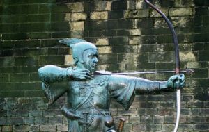 Robin Hood Memorial in Nottingham.
