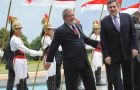 Pte. Lula da Silva welcome PM Gordon Brown at Presidential Palace