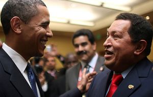 Chavez: “With Obama we’ve begun to talk which in itself is a beginning, a good beginning”