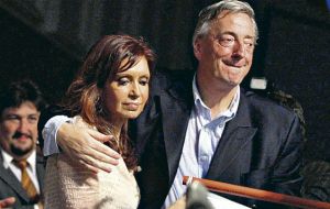 President Cristina Fernandez and her husband former Pte. Nestor Kirchner