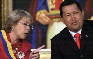 Mounting sourness in relations between Chilea and Venezuela’s Chavez