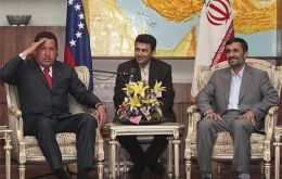 Chavez was in Teheran to strengthen bilateral cooperation including in the area of “nuclear power”