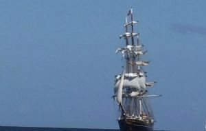 Steel hulled Stad Amsterdam will be playing the part of HMS Beagle