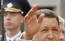 Chavez made the announcement on his return form 10 day tour of three continents