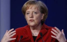 Angela Merkel reacts after the German general elections in Berlin