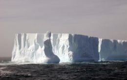 One of the icebergs is almost 250 meters long