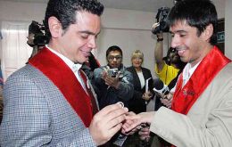 The marriage of Alex and Jose Maria was hailed as a victory for gay rights