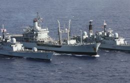 RN HMS York, HMS Gold Rover and HMS Gloucester