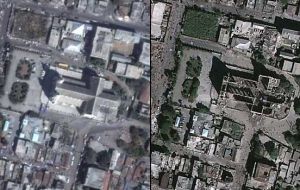 Before and after scenes of Port-au-Prince help with damage assessment