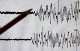 According to local seismologists the quake measured 5.4 on the Richter scale