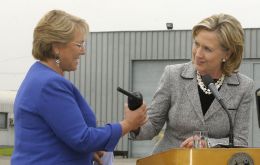 “We are committed to our partnership and friendship with Chile” said Secretary of State Hillary Clinton to President Bachelet. 