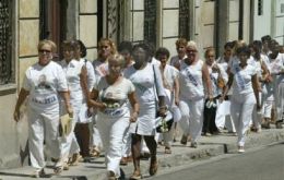 Cuba’s Ladies in White movement staged a march through Havana to begin a week of protest to mark the anniversary of the Black Spring, but were later arrested 