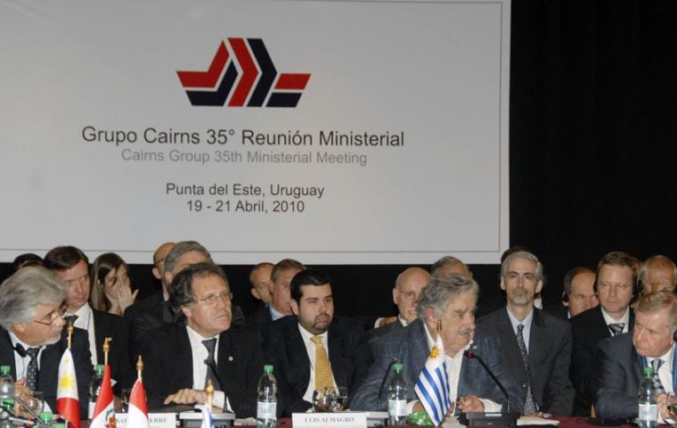 President Mujica inaugurated the Cairns Group meeting in Punta del Este