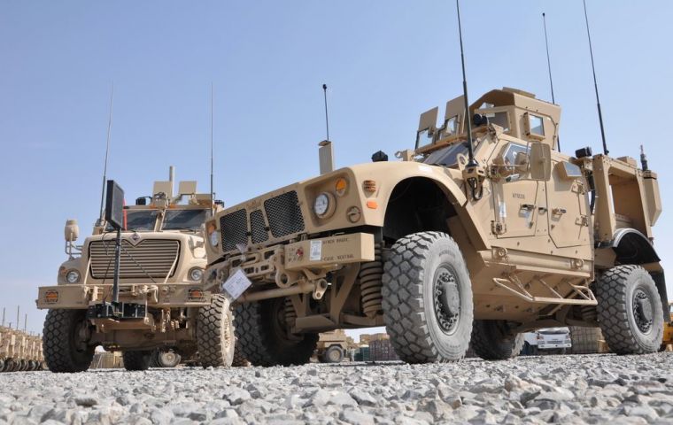 Mine-resistant, ambush-protected (MRAP) vehicles for the wars in Afghanistan and Iraq was one of the main purchases of the US government