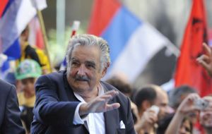 President Jose Mujica has a 61% support 