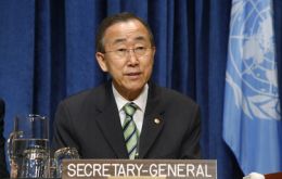 UN Secretary General Ban Ki-moon gives the annual MDG track report  