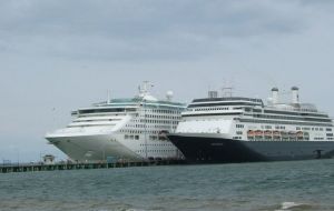 Cruise Ships at Punta Arenas Port 