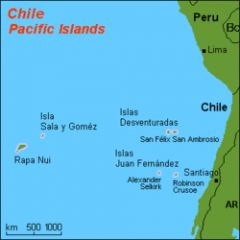 The island 1.990 miles off the Chilean coast is famous for its red coral and 100 metre long algae