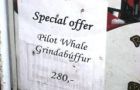 Pilot whale meat can be ordered in restaurants like “Marco Polo” and in the four stars hotel “Hafnia”