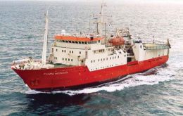“Frugo Meridian” surveyed Falklands’ waters for BHP Billiton and FOGL 