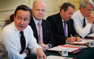 David Cameron and William Hague say Britain will remain a first rate military power despite the defence cuts. (Photo PA)

