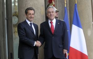 Sarkozy, the type of real leader for tough times, said Piñera 