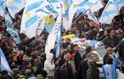 The cortege leaves Buenos Aires for Kirchner’s home town in Patagonia