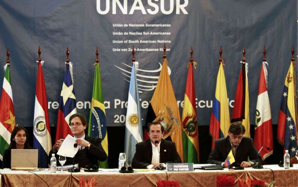 The Unasur ministers are holding meetings in Georgetown, Guyana in 