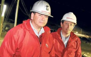 Alejandro Bohn and Marcelo Kemeny the owners of the San Jose mine 