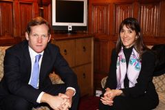 British State Minister for the FCO Jeremy Browne and Colombian Vice Minister for Multilateral Affairs Patti Londoño