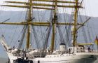 The three masts “Gorch Fock”, once the pride of the German Navy