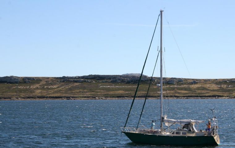 The ‘Shaman’ in Stanley harbour