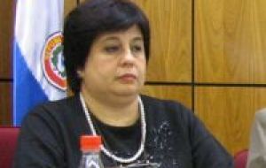 Paraguay’s Public Health minister, Esperanza Martinez  