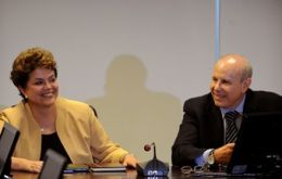 Rousseff, Tombini  and Mantega addressed the issue