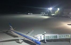 Aircraft and airport cover with volcanic ashes 