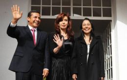 Peruvian president-elect with Cristina Fernandez in Buenos Aires